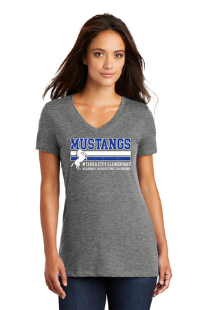 Myakka City Elementary Spirit Wear 2023/24 On-Demand-Premium District Womens V-Neck Stripe Logo