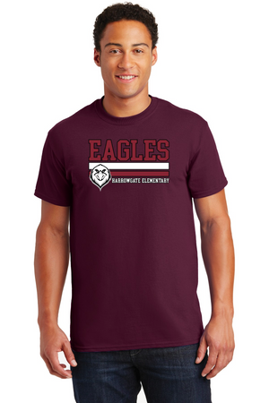 Harrowgate Elementary Spirit Wear 2023/24 On-Demand Store-Unisex T-Shirt Stripes Logo