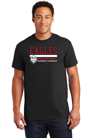 Harrowgate Elementary Spirit Wear 2023/24 On-Demand Store-Unisex T-Shirt Stripes Logo