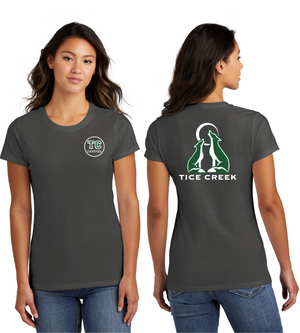 Tice Creek Spirit Wear 2023-24 On-Demand-Port and Co Ladies Favorite Shirt Front/Back Logo