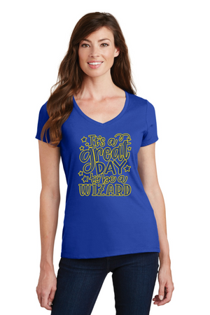 Round Hill Spirit Wear 2023-24 On-Demand-Port and Co Ladies V-Neck Great Day Logo