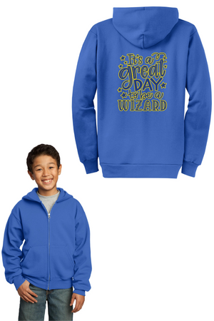 Round Hill Spirit Wear 2023-24 On-Demand-Unisex Full-Zip Hooded Sweatshirt Great Day Logo