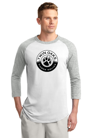 Twin Oaks Spirit Wear 2023-24 On-Demand Store-Unisex Baseball Tee Circle Logo