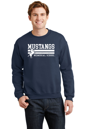 Memorial School Spirit Wear 2023/24 On-Demand-Unisex Crewneck Sweatshirt Stripe Logo