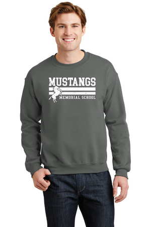 Memorial School Spirit Wear 2023/24 On-Demand-Unisex Crewneck Sweatshirt Stripe Logo