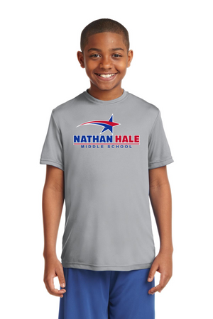 Nathan Hale MS Spirit Wear 2023-24 On-Demand-Unisex Dryfit Shirt Blue & Red Star Logo