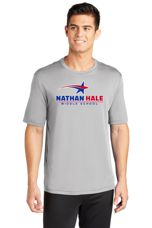 Nathan Hale MS Spirit Wear 2023-24 On-Demand-Unisex Dryfit Shirt Blue & Red Star Logo