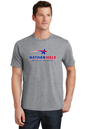 Nathan Hale MS Spirit Wear 2023-24 On-Demand-Premium Soft Unisex T-Shirt Blue & Red Star Logo