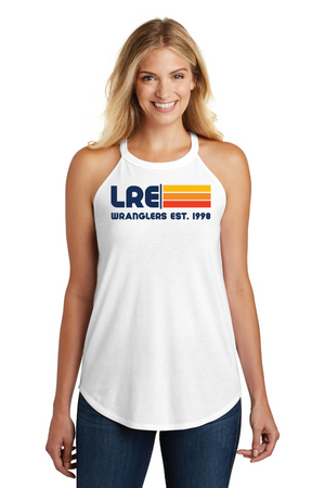 Lang Ranch Elm Spirit Wear 2023-24 On-Demand Store-District Womens Perfect Tri Rocker Tank LRE Stripe Logo