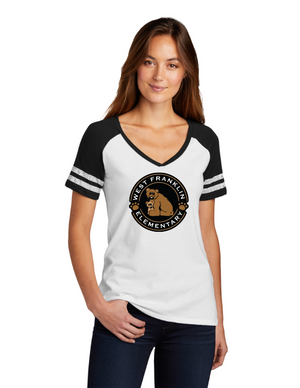 West Franklin Spirit Wear 2023-24 On-Demand-District Ladies Game V-Neck Tee