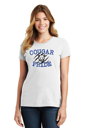 Kent Elementary Spirit Wear 2023-24 On-Demand-Port and Co Ladies Favorite Shirt Cougar Pride Logo