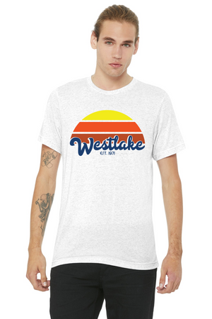 Westlake Elementary Spirit Wear 2023/24 On-Demand-BELLA+CANVAS Triblend Short Sleeve Sunset Logo