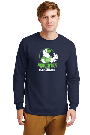 Acquinton Elementary Spirit Wear 2023-24 On-Demand-Unisex Long Sleeve Shirt Eagle Mascot Logo