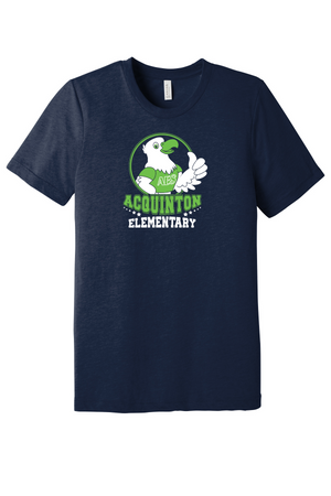 Acquinton Elementary Spirit Wear 2023-24 On-Demand-BELLA+CANVAS Triblend Short Sleeve Tee Eagle Mascot Logo