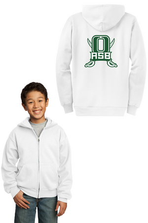 Oceanside HS ASB/PALS Spirit Wear 2023-24 On-Demand-Unisex Full-Zip Hooded Sweatshirt ASB Logo