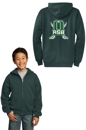 Oceanside HS ASB/PALS Spirit Wear 2023-24 On-Demand-Unisex Full-Zip Hooded Sweatshirt ASB Logo