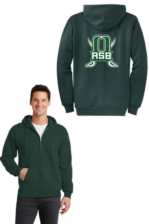 Oceanside HS ASB/PALS Spirit Wear 2023-24 On-Demand-Unisex Full-Zip Hooded Sweatshirt ASB Logo