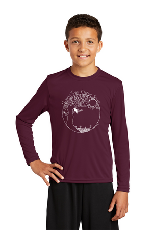 Laurel Tree Charter-Youth Dry-fit Long Sleeve Tee Tree Logo