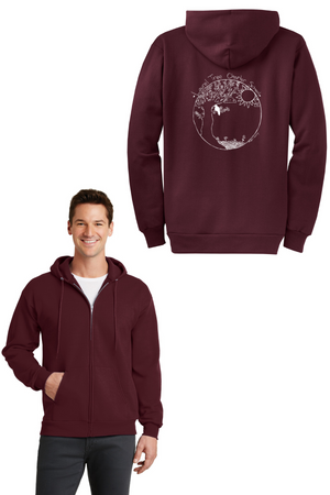 Laurel Tree Charter-Unisex Full-Zip Hooded Sweatshirt Tree Logo