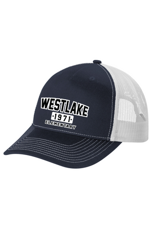 Westlake Elementary Spirit Wear 2023/24 On-Demand-Snapback Five-Panel Trucker Cap Westlake 1971 Black Logo