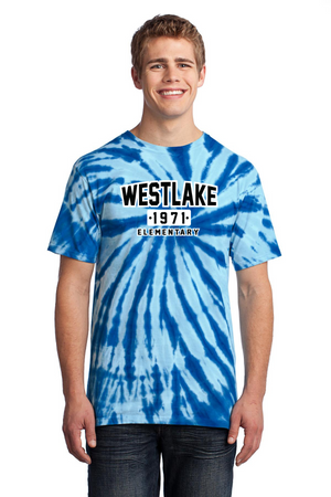 Westlake Elementary Spirit Wear 2023/24 On-Demand-Adult Unisex Tie-Dye Shirt Westlake 1971 Black Logo