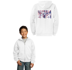 Literary Mag Club (Liberty Traditional) Spirit Wear 2023-24 On-Demand-Youth Unisex Full-Zip Hooded Sweatshirt