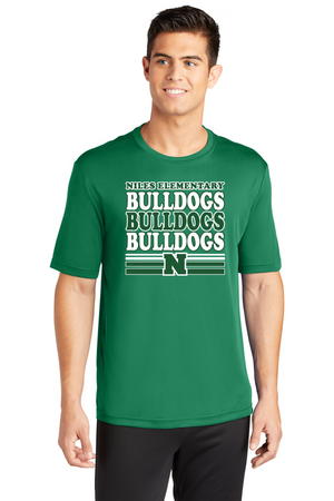 Niles Elementary Spirit Wear 2023-24 On-Demand-Adult Unisex Dri-Fit Shirt Bulldog Logo