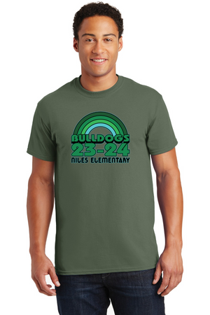 Niles Elementary Spirit Wear 2023-24 On-Demand-Adult Unisex T-Shirt Rainbow Logo