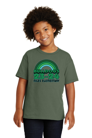 Niles Elementary Spirit Wear 2023-24 On-Demand-Youth Unisex T-Shirt Rainbow Logo