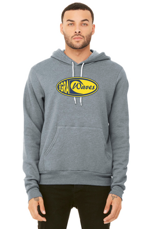 EGRA Waves Gear-BELLA+CANVAS Premium Fleece Hoodie Center Chest Logo