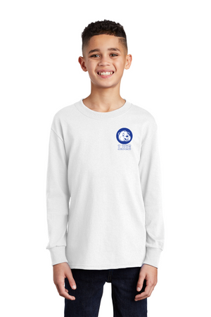 Loyal Heights Elementary Spirit Wear 2023-24 On-Demand-Youth Unisex Port & Company Long Sleeve Shirt Left Chest Logo