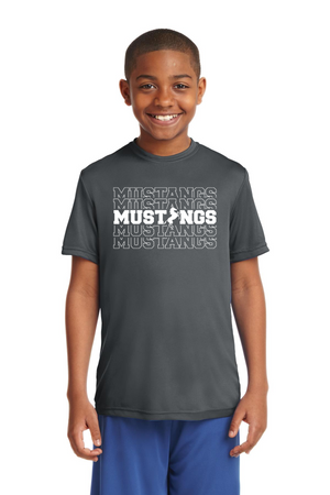Memorial School Spirit Wear 2023/24 On-Demand-Unisex Dryfit Shirt Repeating Mustang Logo