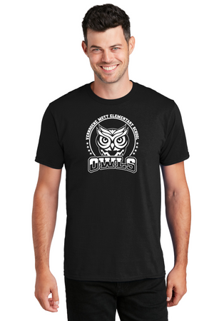 Mott Elementary Spirit Wear 2024 On-Demand-Adult Unisex Port & Company Fan Favorite Premium Tee White Owl Logo