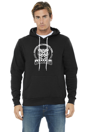 Mott Elementary Spirit Wear 2024 On-Demand-Adult Unisex BELLA CANVAS Sponge Fleece Pullover Hoodie White Owl Logo