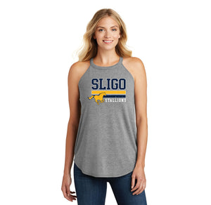 Sligo Middle School 2023-24 Spirit Wear-Womens Premium Perfect Tri Rocker Tank Stripe Logo