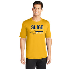 Sligo Middle School 2023-24 Spirit Wear-Adult Unisex Dri-Fit Shirt Stripe Logo