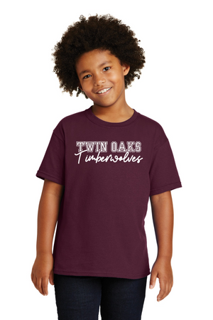 Twin Oaks Spirit Wear 2023-24 On-Demand Store-Unisex T-Shirt Typographic Logo
