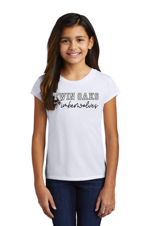 Twin Oaks Spirit Wear 2023-24 On-Demand Store-Youth District Girls Tri-Blend Tee Typographic Logo