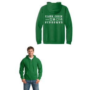 Clark Creek Spirit Wear 2023-24 On-Demand Store-Adult Unisex Full-Zip Hooded Sweatshirt