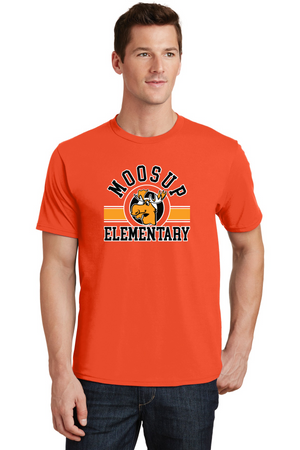 Moosup Elementary School Spirit Wear 2023-24 On-Demand Store-Premium Soft Unisex T-Shirt Orange Stripe