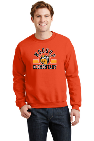 Moosup Elementary School Spirit Wear 2023-24 On-Demand Store-Unisex Crewneck Sweatshirt Orange Stripe