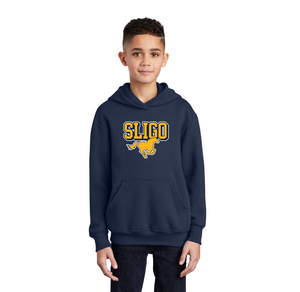 Sligo Middle School 2023-24 Spirit Wear-Youth Unisex Hoodie Stallion Logo