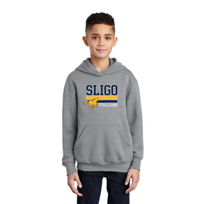 Sligo Middle School 2023-24 Spirit Wear-Youth Unisex Hoodie Stripe Logo