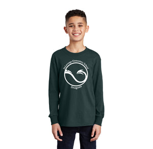Delaveaga Elementary Spirit Wear 2023/24 On-Demand-Youth Unisex Port & Company Long Sleeve Shirt Circle Logo