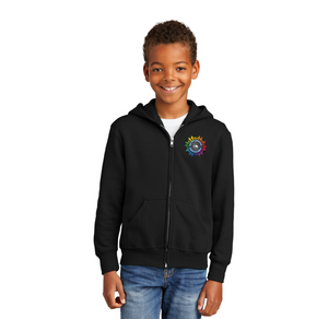 Ada Vista Elementary Spirit Wear 2023-24 On-Demand Store-Youth Unisex Full-Zip Hooded Sweatshirt School Logo