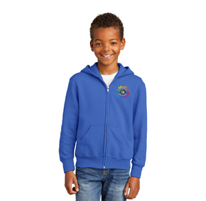Ada Vista Elementary Spirit Wear 2023-24 On-Demand Store-Youth Unisex Full-Zip Hooded Sweatshirt School Logo
