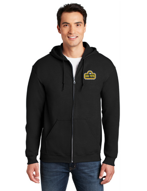 Ada Vista Elementary Spirit Wear 2023-24 On-Demand Store-Unisex Full-Zip Hooded Sweatshirt Yellow Logo
