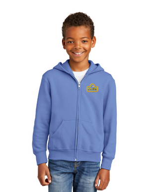 Ada Vista Elementary Spirit Wear 2023-24 On-Demand Store-Unisex Full-Zip Hooded Sweatshirt Yellow Logo
