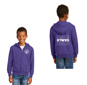 Hanover Elementary Spirit Wear 2023-24 On-Demand-Youth Unisex Full-Zip Hooded Sweatshirt