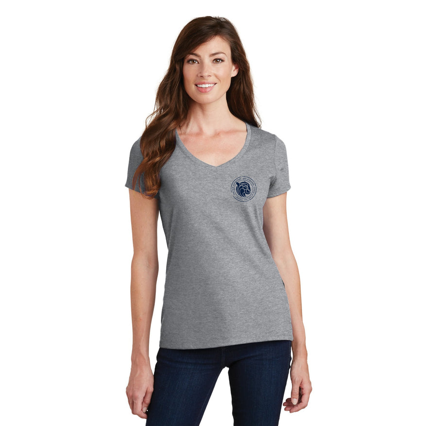 Parmalee Elementary Spirit Wear 2023-24 On-Demand-Womens Fan Favorite V-Neck Tee Left Chest Logo